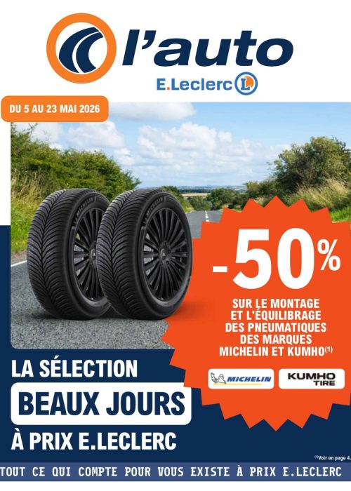 Promotion pneus Michelin et Kumho à E.Leclerc