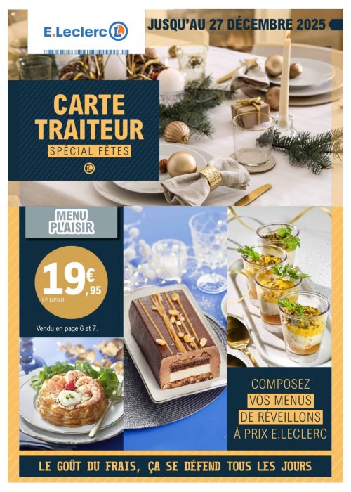Menu traiteur spécial fêtes chez E.Leclerc