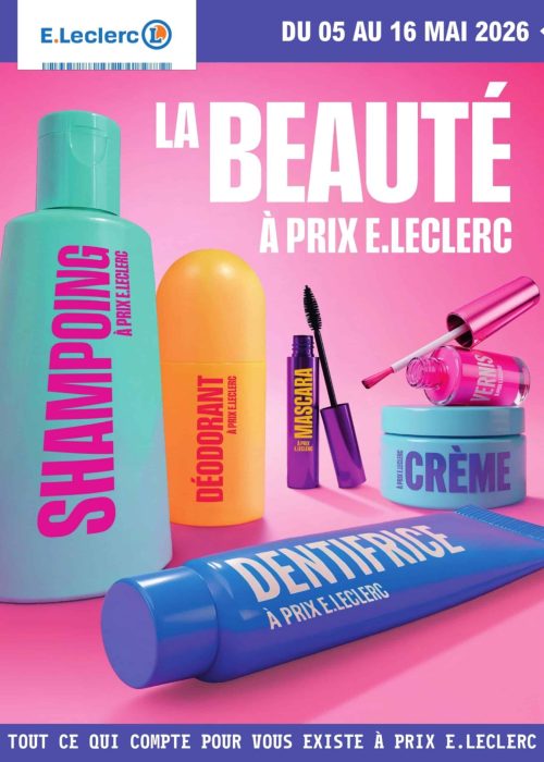 Produits de beauté en promotion chez E.Leclerc